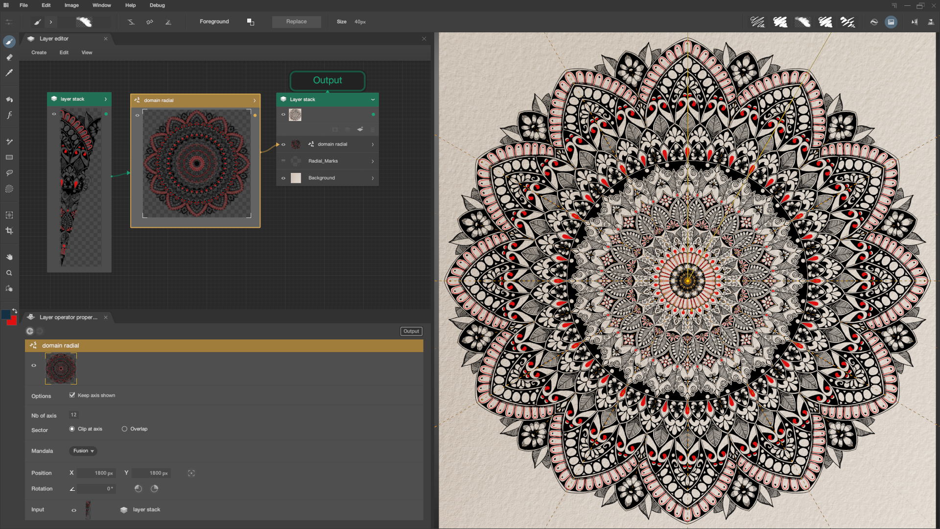 Symmetry Radial example