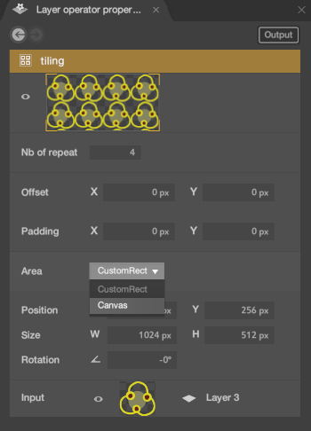 Modify tiling area